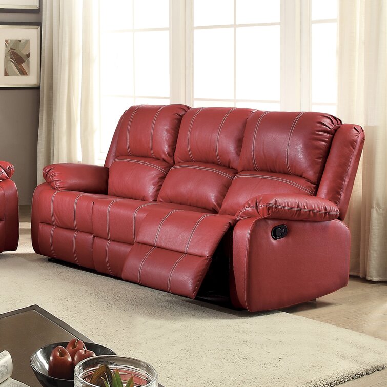 Red power reclining sofa hot sale